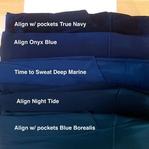 Lululemon color comparison - NAVY BLUES! -- DO NOT BUY